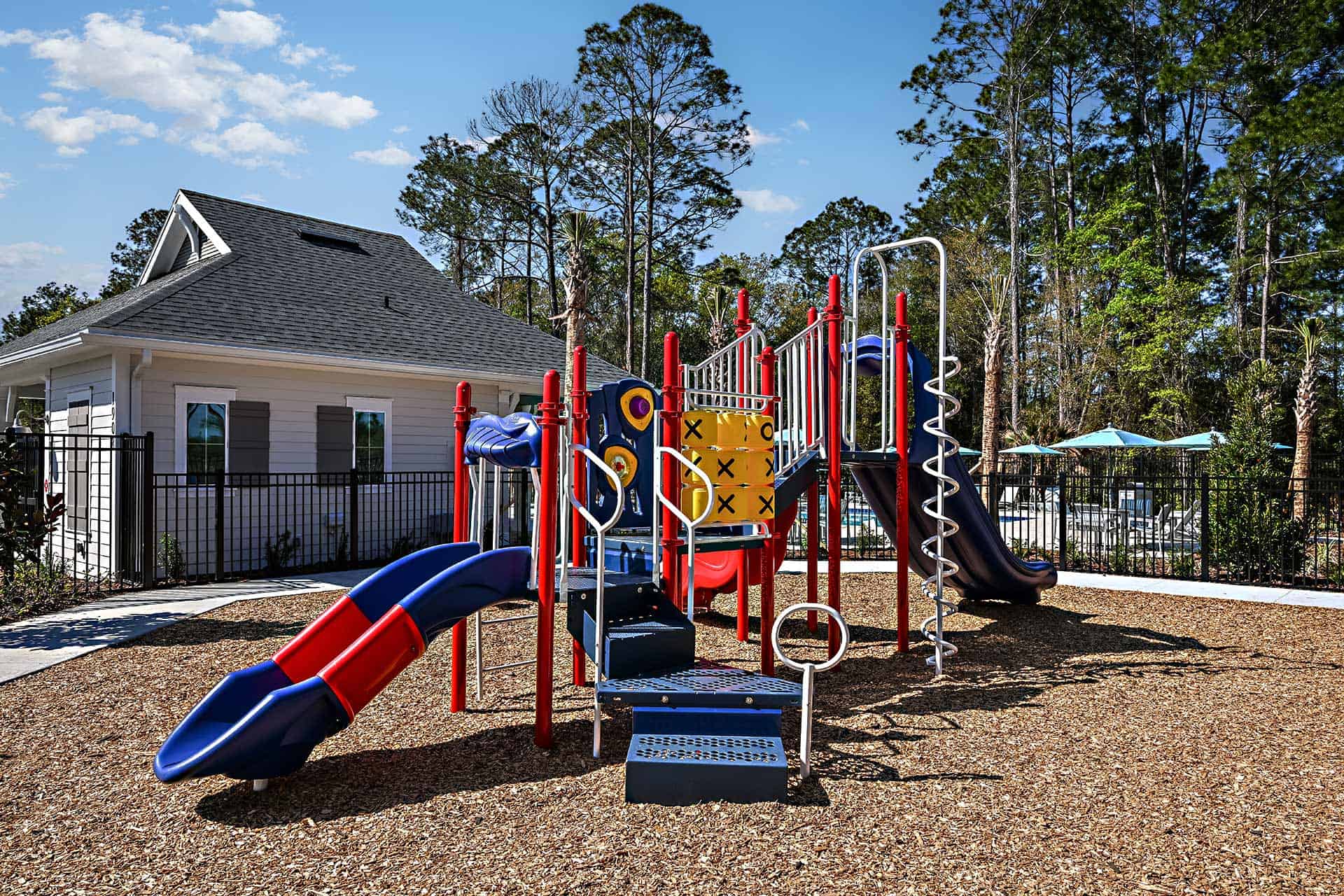 Liberty Square Amenity Center playground and pavilion